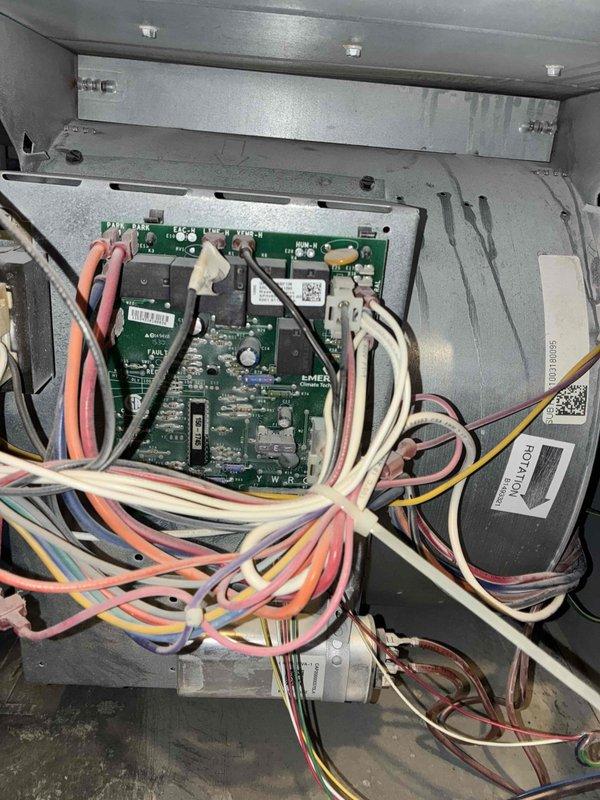 Completed scheduled heating maintenance service on HVAC system. Inspected control module PCB and wiring connections, verifying proper functionality of electronic components and circuit integrity. No issues detected during the comprehensive system evaluation.