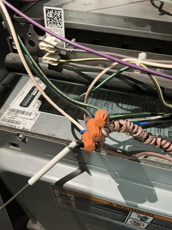 Responded to call for furnace not maintaining temperature setpoint. Upon inspection of the electrical components, found and repaired loose wire connections at the control board and motor assembly. System now operating within normal parameters and maintaining desired temperature.