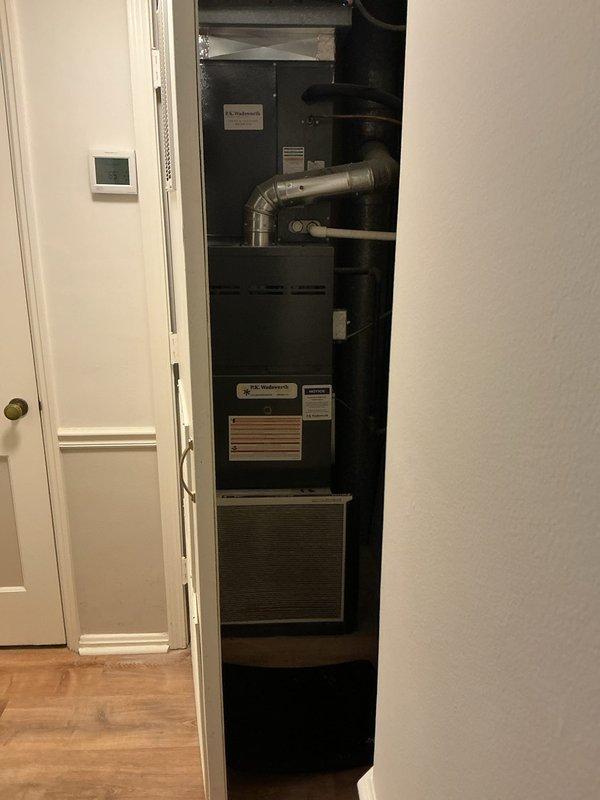 Responded to no heat complaint on unit that had been inoperative for approximately one week. Performed diagnostic inspection of furnace interior components including burner assembly, heat exchanger, and electrical connections. Restored heating functionality and verified proper system operation before departure.