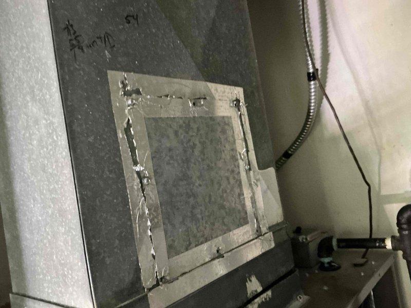 Assessed MagicPak unit with no heat complaint. Inspection revealed deteriorated heat exchanger with visible patching/tape repairs. Presented replacement options to customer for full system replacement.