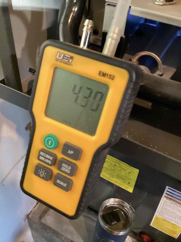 Conducted comprehensive heating system tune-up with detailed performance testing. Utilized UEi EM152 meter to verify electrical parameters (430 reading) and Testo 310 analyzer to assess combustion efficiency (27.28/112 readings). All system functions verified within manufacturer specifications.