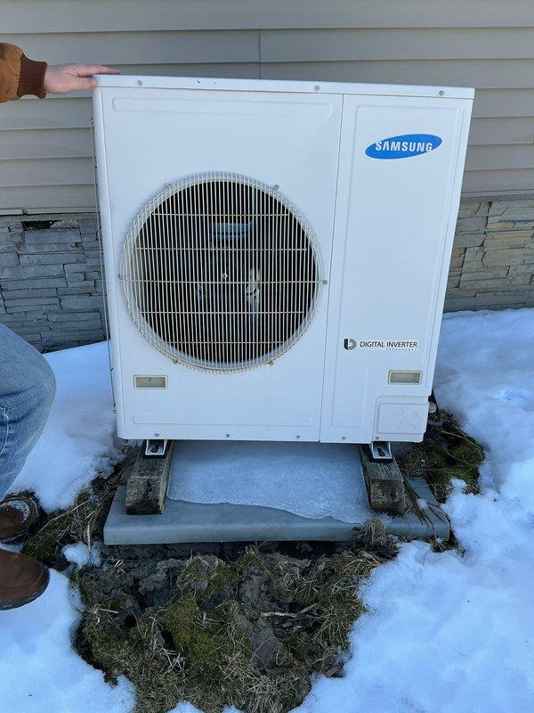 Responded to service call for furnace emitting humming noise. Inspected Samsung HVAC system including outdoor digital inverter heat pump unit and interior wall-mounted mini-split. Determined system was functioning properly with no operational issues related to the reported noise.