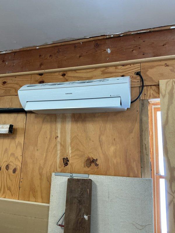 Responded to service call for furnace emitting humming noise. Inspected Samsung HVAC system including outdoor digital inverter heat pump unit and interior wall-mounted mini-split. Determined system was functioning properly with no operational issues related to the reported noise.