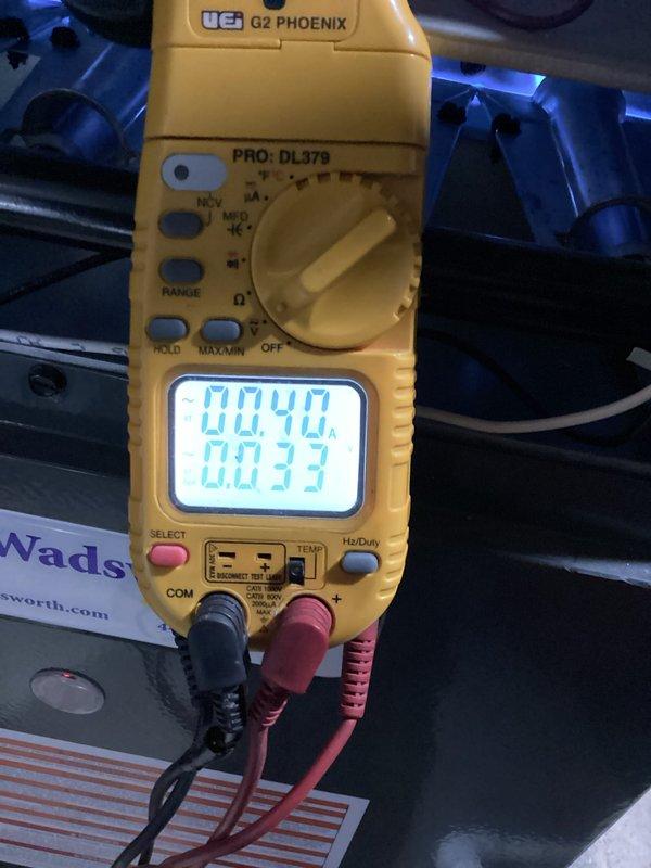 Performed monthly heating maintenance service. Conducted electrical testing using UEi G2 PHOENIX multimeter (model PRO: DL379) to verify proper voltage readings. Used UEi DL379 clamp meter to measure current draw, confirming system is operating within manufacturer specifications.