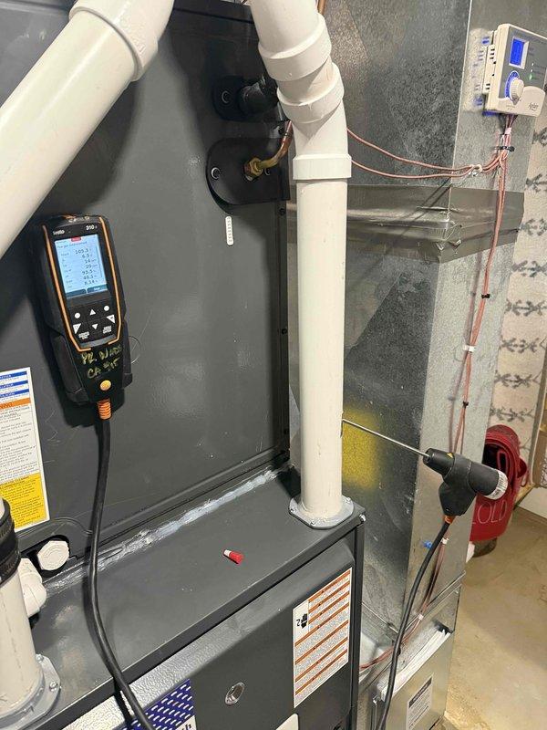 Performed scheduled heating system tune-up on residential unit. Inspected electrical connections and terminal wiring for proper operation. Conducted diagnostic testing with specialized measurement equipment to verify system performance parameters.