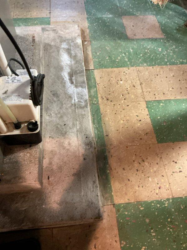 Responded to customer complaint of water pooling around furnace base. Diagnosed issue with condensate pump and inspected surrounding flooring for water damage. Serviced the condensate pump assembly to restore proper drainage function, preventing further water accumulation.