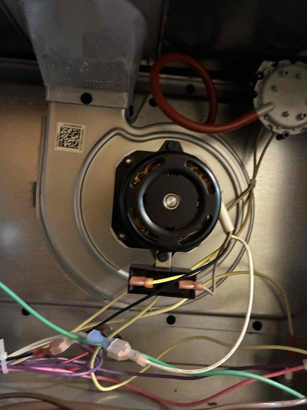 Performed monthly heating maintenance service on unit. Inspected fan motor assembly and electrical connections, ensuring proper wire connections and component integrity. Conducted combustion analysis with Testo 310, measuring oxygen (17.7%) and carbon dioxide (5.19%) levels, confirming system is operating within acceptable parameters.