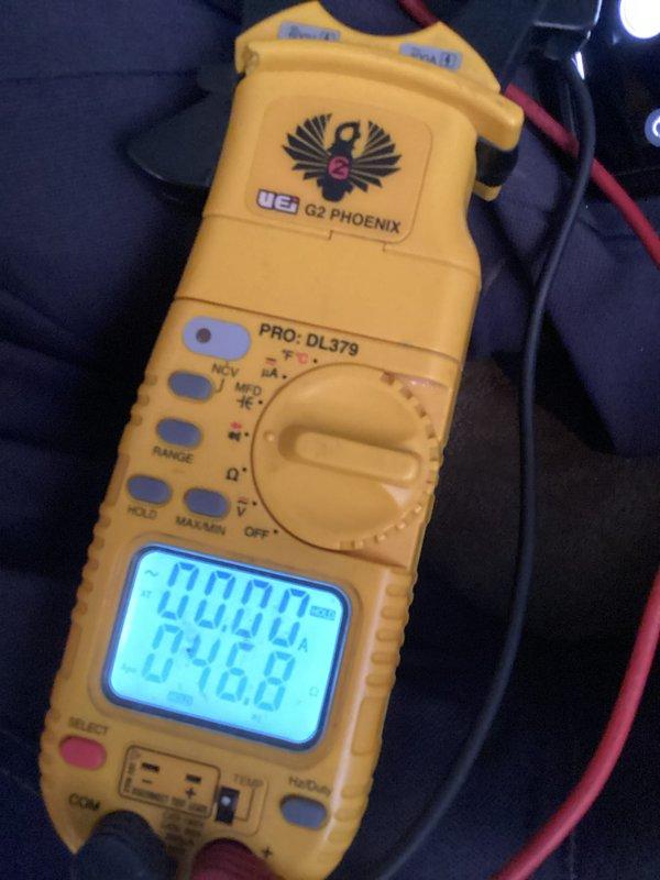 Performed scheduled heating system maintenance on furnace unit. Inspected blower assembly for proper operation and conducted electrical testing with multimeter, measuring current draw at 0.46A which is within manufacturer specifications. All components functioning normally with no issues detected.