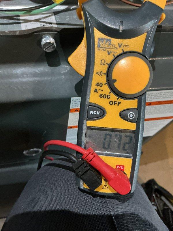 Performed annual scheduled preventive maintenance on furnace system. Inspected plumbing connections and secured hose clamps on condensate lines. Conducted electrical testing with clamp meter, confirming 7.2 amp draw on system which is within normal operating parameters.