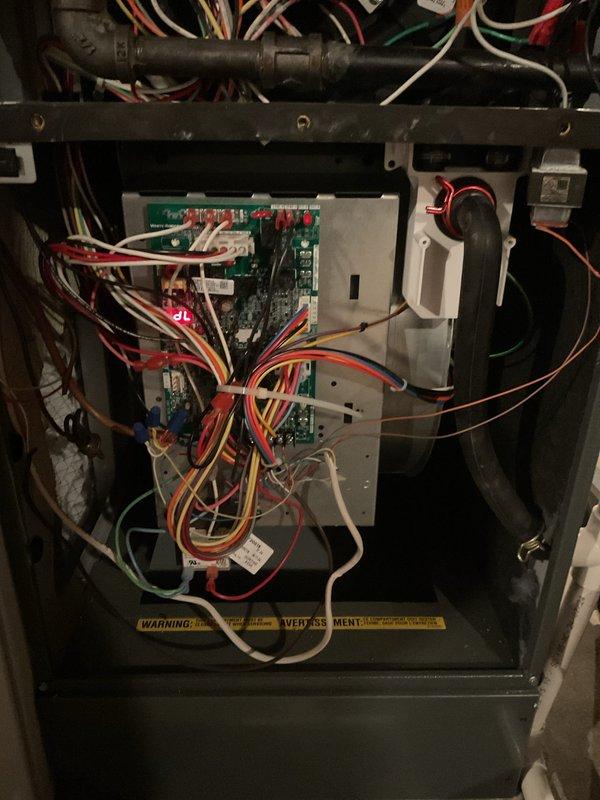 Performed routine heating maintenance on residential HVAC system, including inspection of control board and electrical connections. Replaced air filter with new pleated filter to ensure proper airflow and system efficiency.