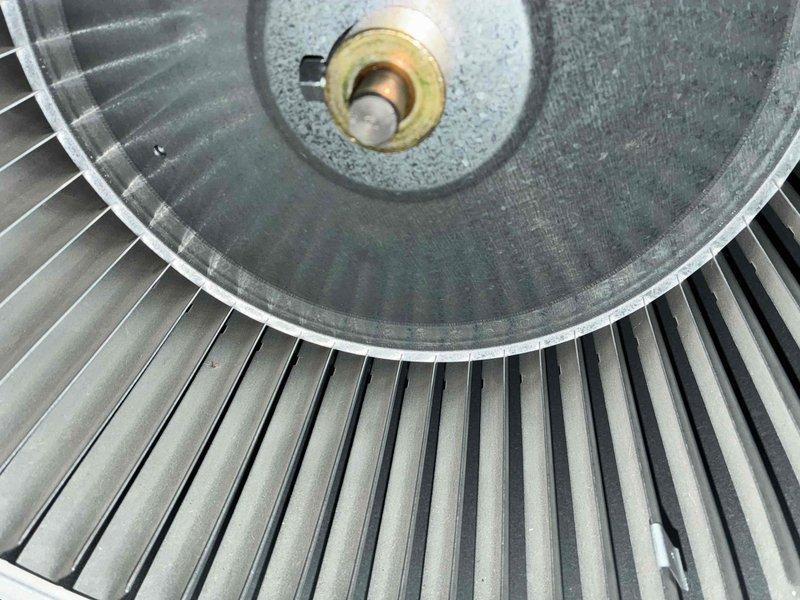 Performed routine furnace maintenance including inspection of blower assembly and wheel. Conducted combustion analysis with testo 310 analyzer, confirming optimal efficiency with readings of 95.1% O2 and 98% combustion efficiency. System is operating within manufacturer specifications.