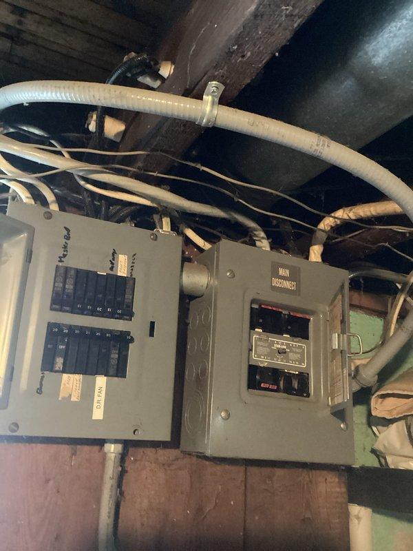 Conducted comprehensive assessment for complete home rewiring. Inspected existing electrical service panels, including main disconnect and circuit breaker configuration. Evaluated current wiring infrastructure, water heater connections, and mechanical room electrical components to determine scope of necessary rewiring work.