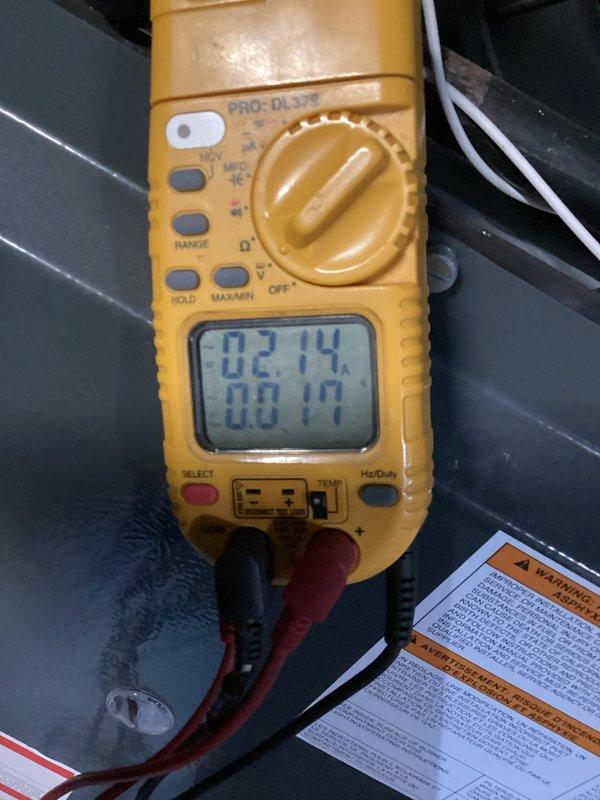 Performed scheduled heating maintenance service on furnace system. Conducted combustion analysis with Testo analyzer showing 1056 ppm CO2 readings, and verified electrical parameters using multimeter with readings of 2.14V and 19mA, ensuring system operates within manufacturer specifications.