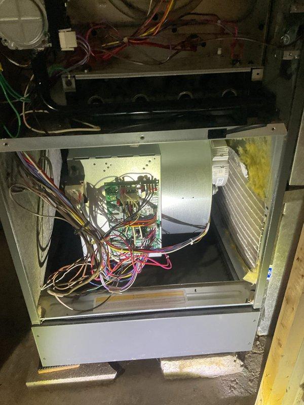 Completed scheduled heating maintenance on Goodman furnace system. Performed internal inspection of circuit board, wiring connections, and heat exchanger components. Customer's MVP maintenance agreement has been renewed.