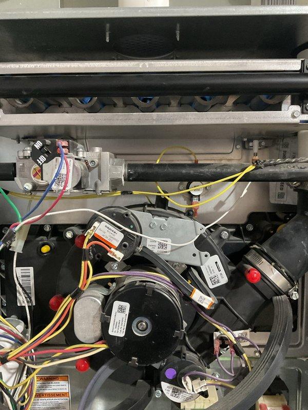 Responded to no-heat call for a 10+ year old system where customer reported blower motor failure. Upon inspection of the furnace, found faulty control board preventing proper ignition sequence. Replaced control board, tested all connections, and verified proper system operation through complete heating cycle.