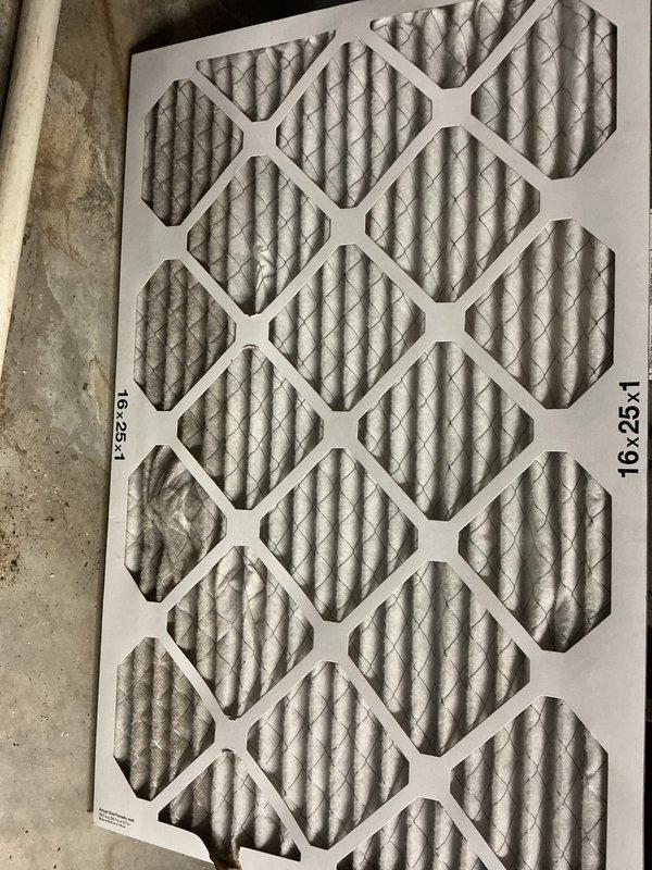 Responded to heating efficiency complaint where system was unable to maintain set temperature (72°F only reaching 67°F). Inspection revealed significantly dirty air filter (16x25x1) causing restricted airflow and checked electrical connections within control panel. Replaced filter and verified proper wiring connections to restore system performance.