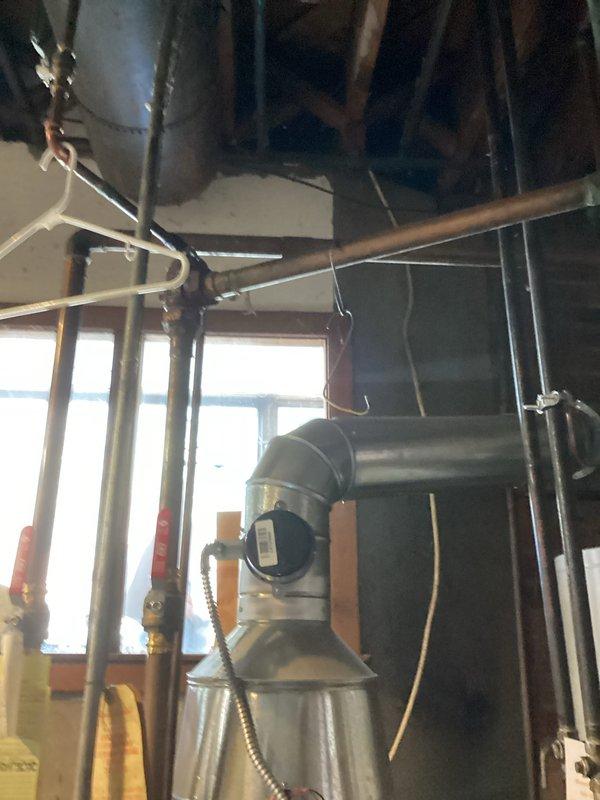 Performed scheduled boiler maintenance service, which included inspection of the mechanical room containing HVAC ductwork, copper piping system, and associated valves. Checked pressure gauge readings and verified system was operating within normal parameters, with both temperature and pressure values within acceptable ranges.