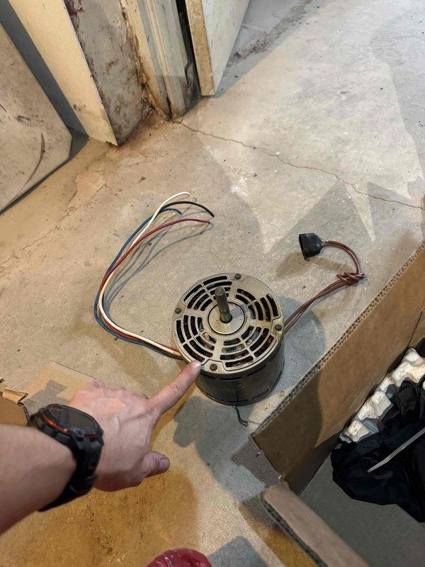 Completed second service call to address HVAC system malfunction. Successfully removed failed blower motor assembly from air handler and installed new replacement motor with proper wiring connections. Additionally replaced control board to restore full system functionality and ensure proper communication between components.