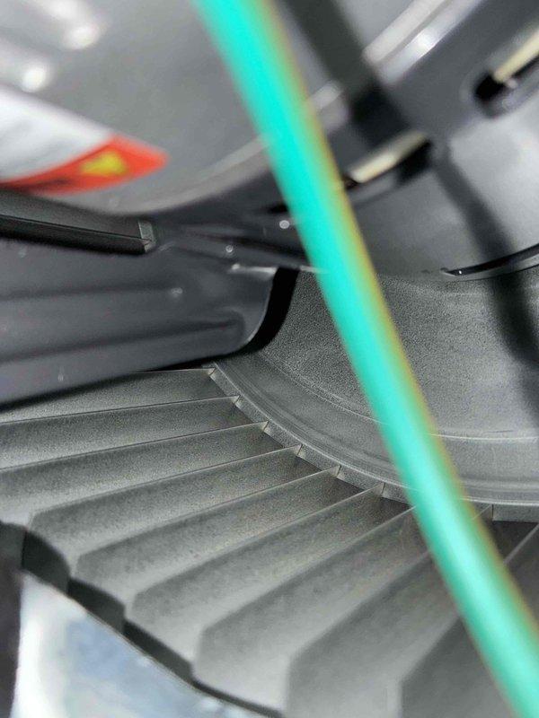 Performed scheduled heating maintenance, including electrical system diagnostics with clamp meter (UEi PRO-DL379) measuring 84.5V/60.16A readings. Inspected internal components including heat exchanger fins and refrigerant lines for proper condition and operation. All systems functioning within normal parameters.