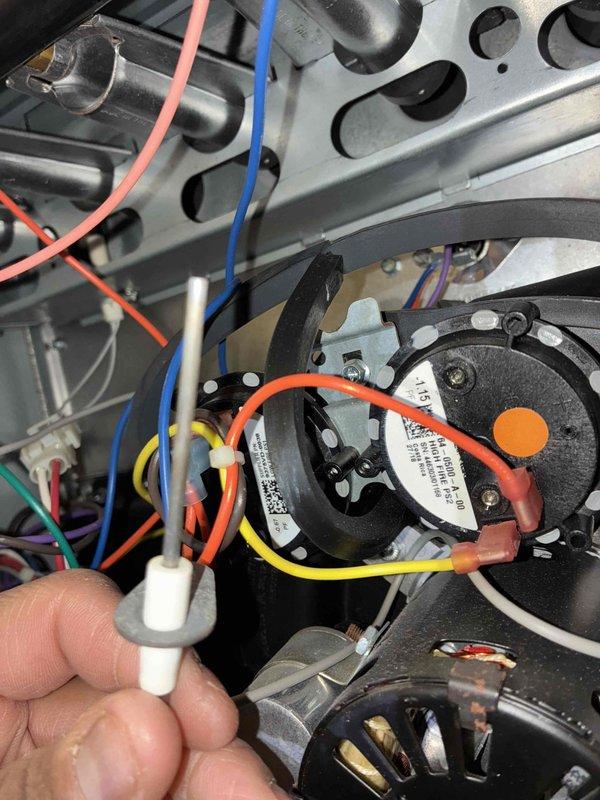 Performed scheduled heating maintenance on furnace system. Inspected and tested all electrical connections, pressure switches, and blower motor assembly for proper operation. Verified wiring integrity throughout control board and component connections, ensuring system is operating within manufacturer specifications.