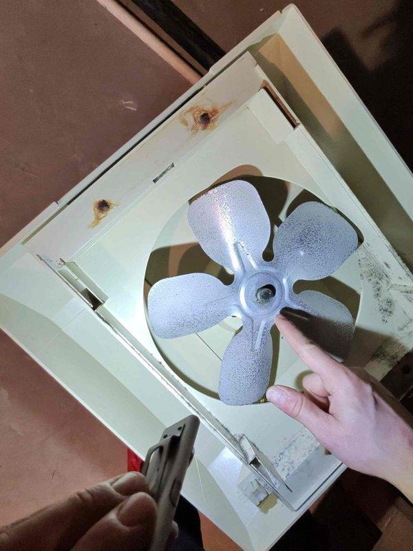 Performed scheduled heating maintenance on two HVAC systems. Inspected basement furnace unit with associated ductwork, PVC venting, and condensate lines, confirming proper installation and operation. Examined ventilation fan unit, noting metal blade integrity but identifying rust formation on interior housing that will require monitoring during future maintenance visits.