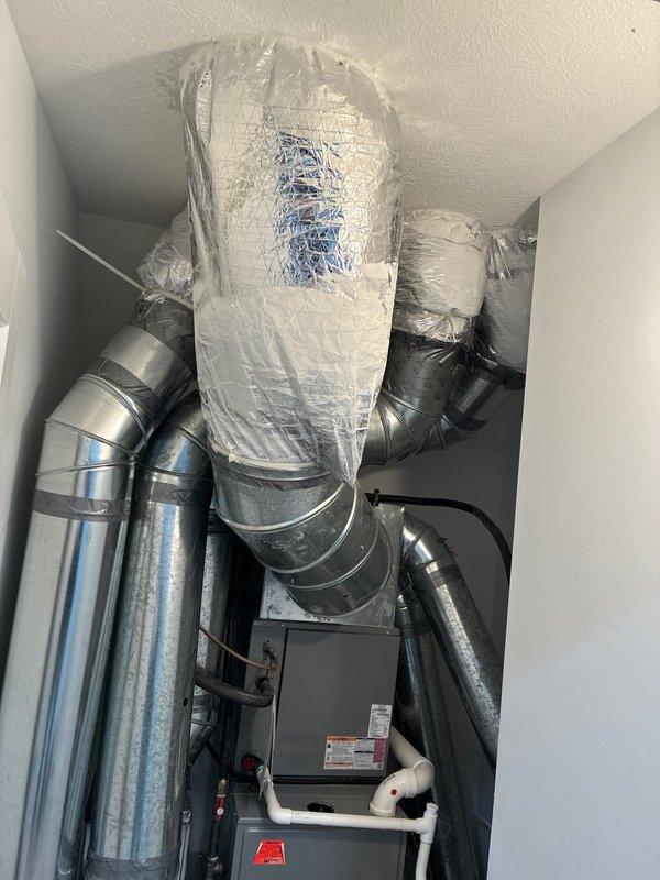 Conducted comprehensive assessment of HVAC system for second-floor replacement options. Inspected existing outdoor condenser unit installation adjacent to vinyl siding and evaluated current air handler setup with associated ductwork in utility closet. Presented customer with furnace replacement alternatives along with potential repair solutions for consideration.