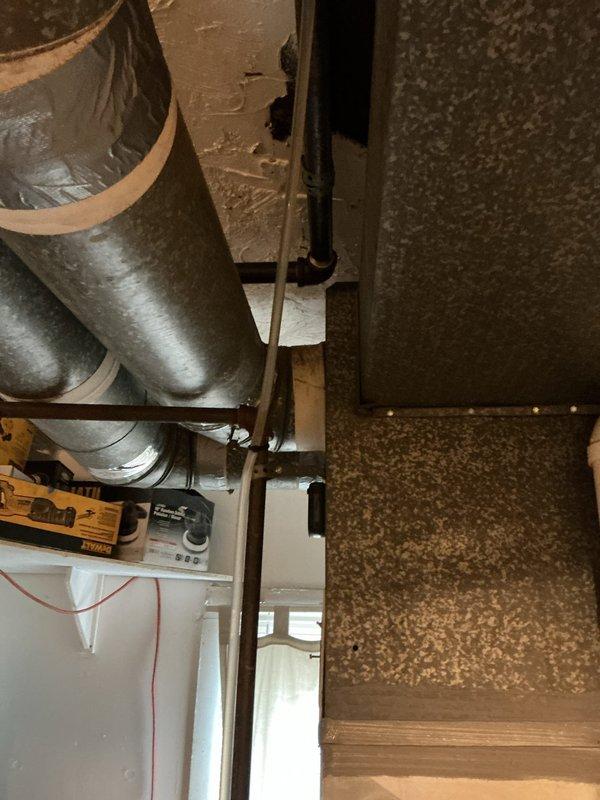 Performed diagnostic inspection of Amana furnace system due to customer concerns about high gas consumption and gas odor detection. Examined ductwork, ventilation components, and gas connections. No active gas leak was found; system was operating within normal parameters. Recommended annual maintenance to ensure continued efficient operation.