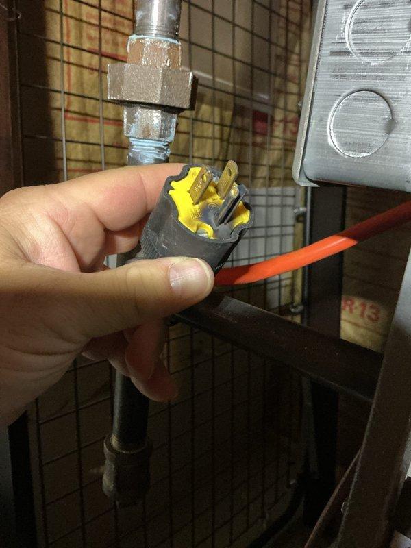 Responded to service call for newly installed furnace that would not shut off despite thermostat being set to 67°F while home temperature was 74°F. Inspection revealed damaged electrical plug connection affecting system control functionality. Repaired wiring connection and verified proper thermostat communication with the furnace control board, restoring normal cycling operation.