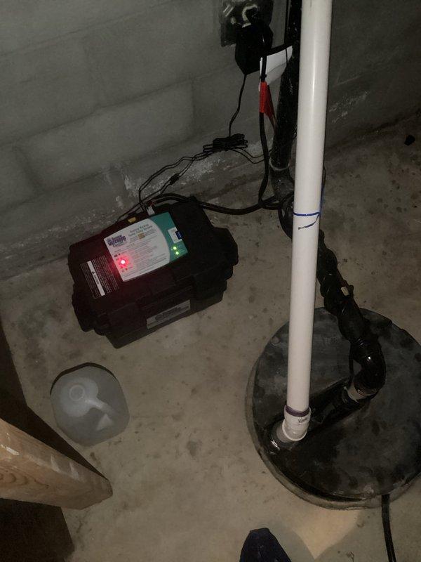 Conducted comprehensive inspection of basement plumbing systems, documenting fully functional sump pump with battery backup installation and Hydro-Quad water filtration system. Provided customer with requested quote for sink replacement options.