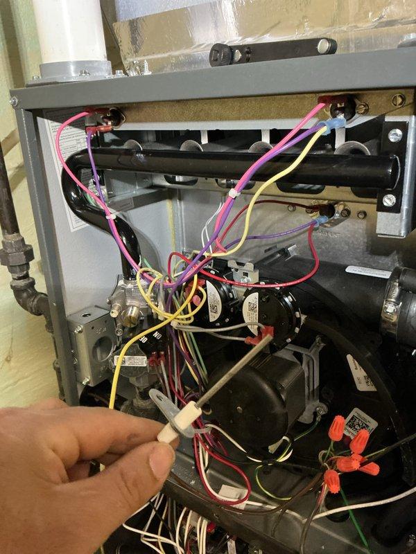 Performed first-year heating maintenance service on residential HVAC system. Inspected interior components including blower assembly, electrical connections, and control board with all wiring found in good condition. System operating within normal parameters; no issues detected during comprehensive evaluation.