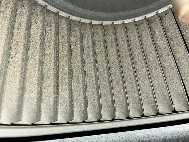 Performed scheduled heating maintenance including electrical testing with clamp meter showing readings of 0.78/0.1. Inspected and evaluated heat exchanger fins, which displayed normal wear pattern with no visible damage. All systems operating within specifications after service completion.