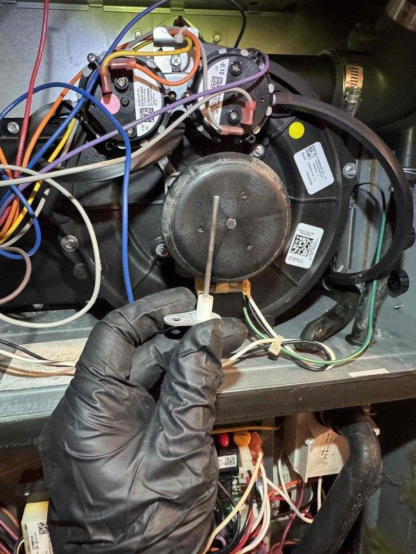 Performed scheduled heating maintenance service on dual furnace systems. Inspected and cleaned blower wheel assemblies to ensure proper airflow. Conducted thorough examination of motor components, wiring connections, and control systems to verify optimal operation for both heating units.
