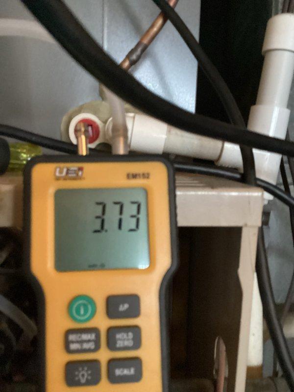 Performed scheduled heating tune-up service on dual furnace system. Inspected heat exchangers and components for proper operation, noting dust accumulation on evaporator coils. Measured flue gas temperature at 373°F, confirming proper combustion efficiency within normal operating parameters.