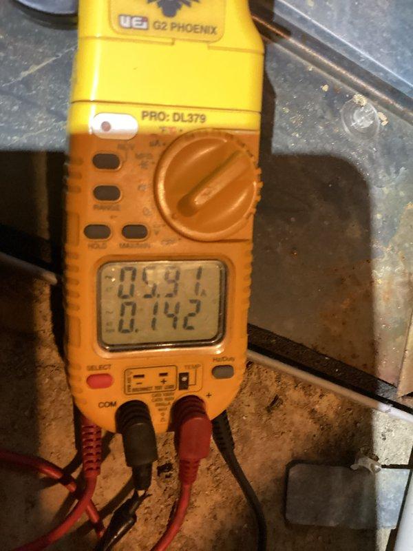 Performed routine heating maintenance on residential HVAC system. Conducted comprehensive electrical testing using UEi G2 PHOENIX multimeter, obtaining readings of 0.991 and 0.142. Inspected furnace, PVC venting, copper supply lines, and associated electrical components to ensure proper operation.