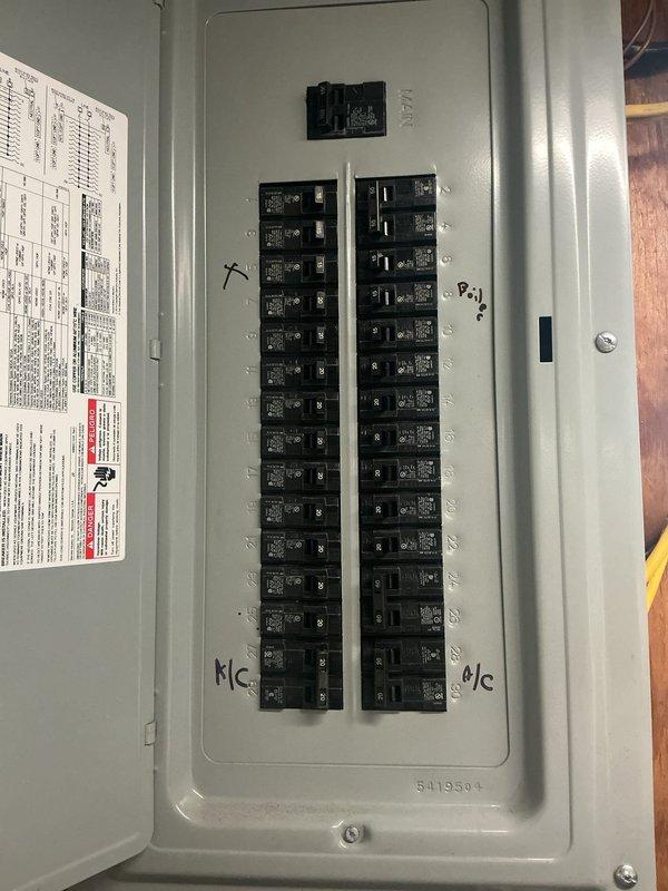 Installed a 30 amp 240VAC dedicated circuit to power customer's sauna with connection to sub panel. Work included proper termination of conductors, verification of breaker functionality, and ensuring proper grounding at both the main panel and sub panel locations.