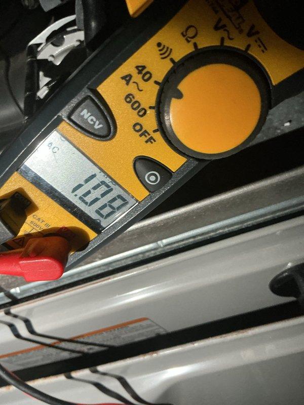 Performed scheduled maintenance on heating system. Conducted electrical testing using multimeter, measuring amperage draw of 1.08A on furnace components. All readings within normal operating parameters.