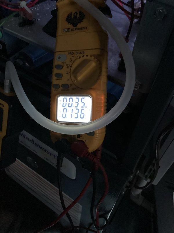 Conducted routine heating maintenance on furnace system. Performed electrical inspection of control board wiring connections and measured voltage/amperage readings with UEi Phoenix PRO DL379 multimeter, confirming proper electrical parameters (00.35/0.130) within manufacturer specifications.