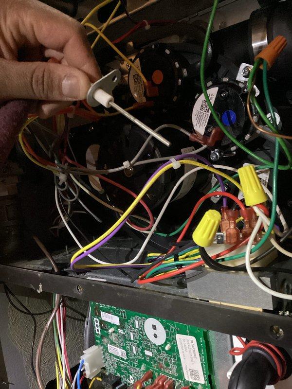 Performed first-year heating system maintenance including thorough inspection of electrical components and wiring. Tested control circuitry and inspected connections on circuit board and pressure switches. Verified proper operation of all system components with diagnostic tools.
