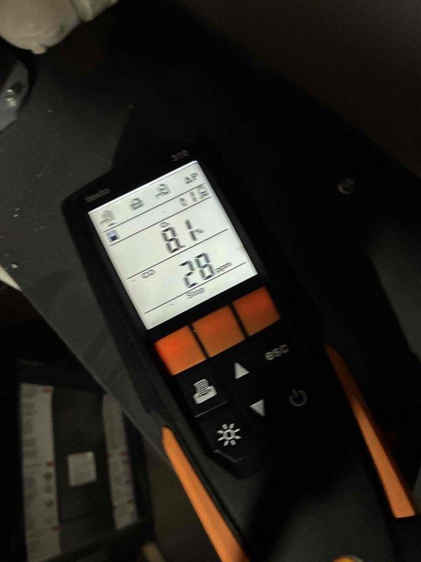 Performed standard heating maintenance service including filter inspection and replacement. System diagnostics conducted with digital measurement tool showing temperature reading of 81°F and humidity level at 29%. All components functioning within normal parameters.