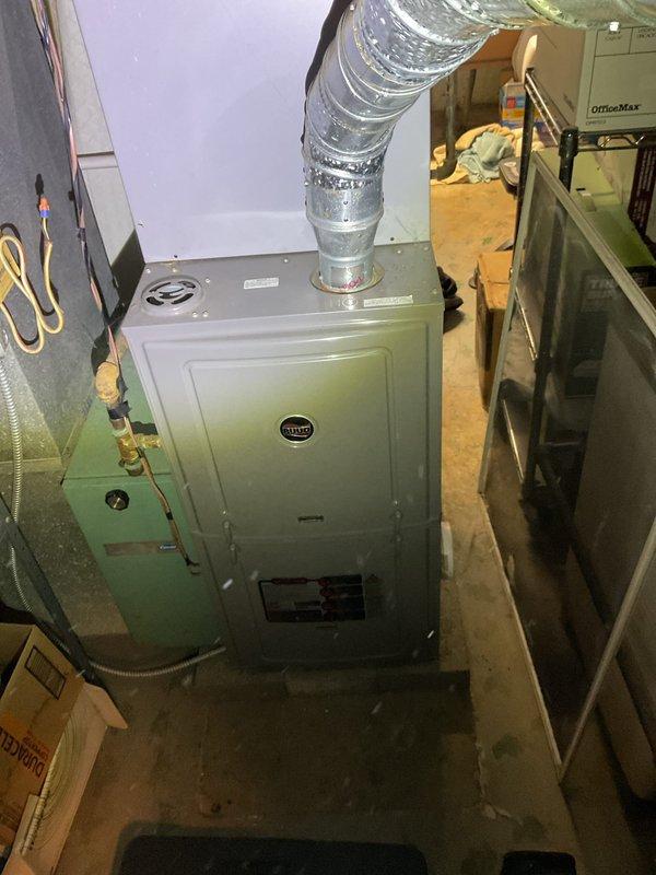 Responded to no heat call after customer experienced power outage. Performed diagnostic inspection of the furnace system and associated ductwork in basement utility area. Reset control board and restored proper operation of the heating system, confirming normal function before completion.
