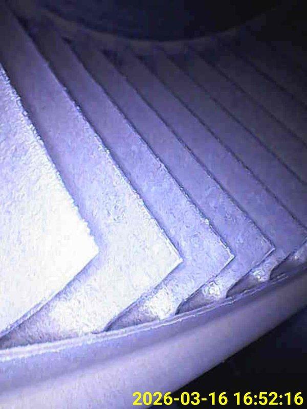 Performed routine heating system maintenance including pressure testing with digital manometer (reading 644E) on ductwork and inspection of insulation panels. All components were found to be in normal operating condition with expected wear patterns; no repairs required at this time.