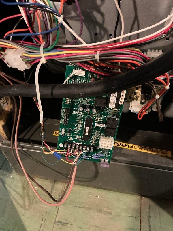 Responded to no heat complaint on system that recently had gas valve replacement. Diagnostic testing with digital manometer showed 7.10" WC gas pressure. Inspected control board wiring connections and verified proper operation after recent power outage. System restored to normal heating function.