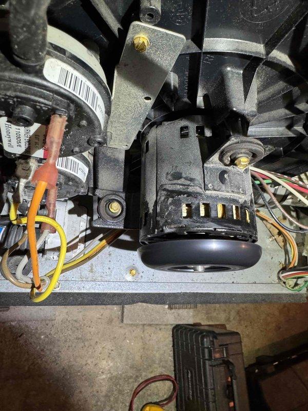 Responded to no heat complaint on aging system (10+ years). Upon investigation of furnace, found failed control board with visible damage to relay contacts and discolored wiring. Replaced main control board, verified proper voltage to all components, and tested system through multiple heating cycles. Unit now functioning properly with normal flame sequence and appropriate blower operation.