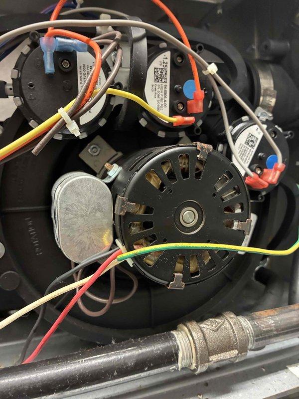 Performed comprehensive maintenance on dual boiler and furnace systems. Inspected electrical components including motor, pressure switch, and wiring connections, confirming proper operation. Temperature readings were taken at key points, with 72°F recorded at the heat exchanger surface, verifying optimal thermal performance within manufacturer specifications.