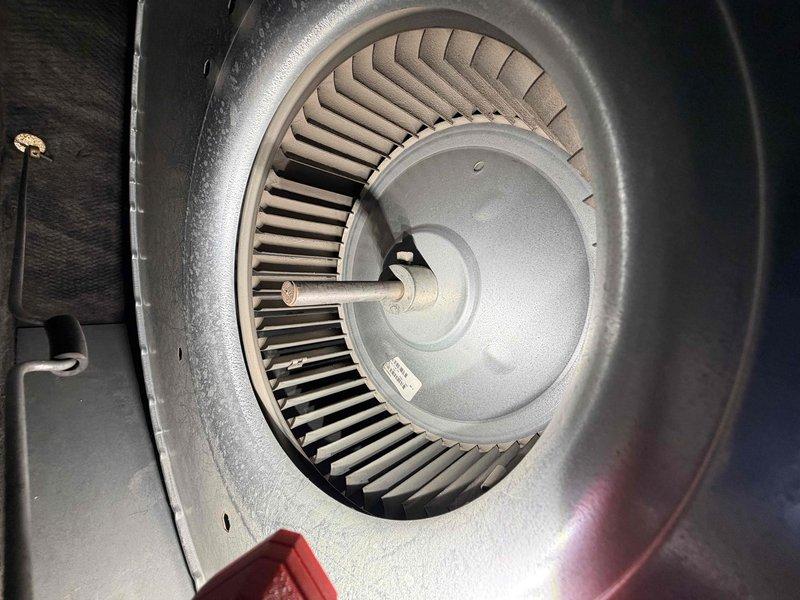 Performed scheduled heating maintenance on a dual-system installation. Inspected furnace interior components including blower motor, electrical connections, and gas valve assembly; all components were found to be in good working condition with no signs of damage or wear. Cleaned and examined blower wheel assembly, confirming proper operation and absence of debris buildup.