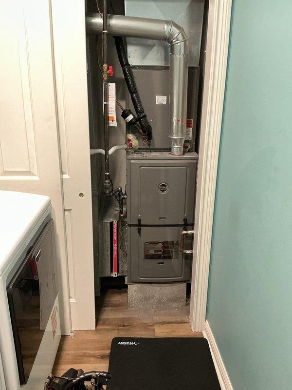 Completed routine heating maintenance service on residential furnace system. Inspected furnace unit, associated ductwork connections, and expansion tank for proper operation. System was found to be functioning within normal parameters with no issues requiring immediate attention.