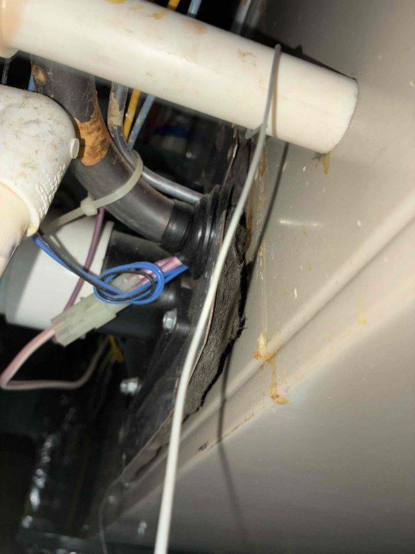 # Service Report

Responded to commercial no heat call. Performed diagnostic inspection of furnace system and identified issue with Vigilant Fin intermittent pilot ignition control module. Inspected control board connections, flame sensor assembly, and associated wiring. Found compromised electrical connections with visible corrosion on metal fittings and aged wiring harnesses affecting system operation. Documented equipment condition including control board specifications (24VAC 50/60 Hz intermittent pilot ignition system) and connection points for spark, sense, and burner circuits. Provided diagnostic findings and recommendations to service manager for repair authorization.