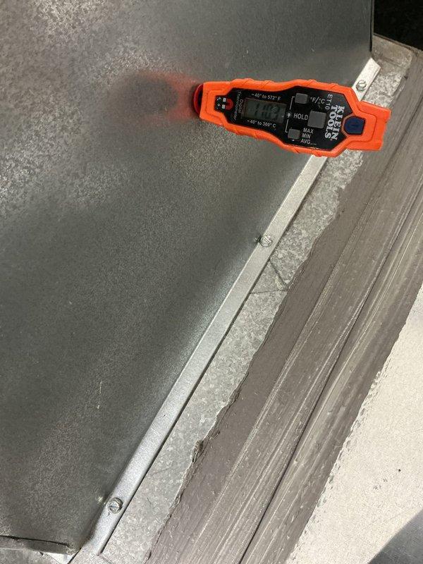# HVAC Heating Maintenance Service Summary

Completed scheduled preventative maintenance service on residential furnace system as part of ongoing recurring maintenance program. Performed comprehensive system diagnostics using calibrated digital testing equipment to measure and verify operational parameters. Temperature differential readings indicated system operating at 14.1°F rise, confirming proper heat exchanger performance and adequate airflow across the unit. Conducted visual inspection of all accessible components including gas connections, electrical wiring, and burner assembly. All measurements fell within manufacturer specifications. System tested and left in proper working condition with no deficiencies noted. Photographic documentation captured for service records.