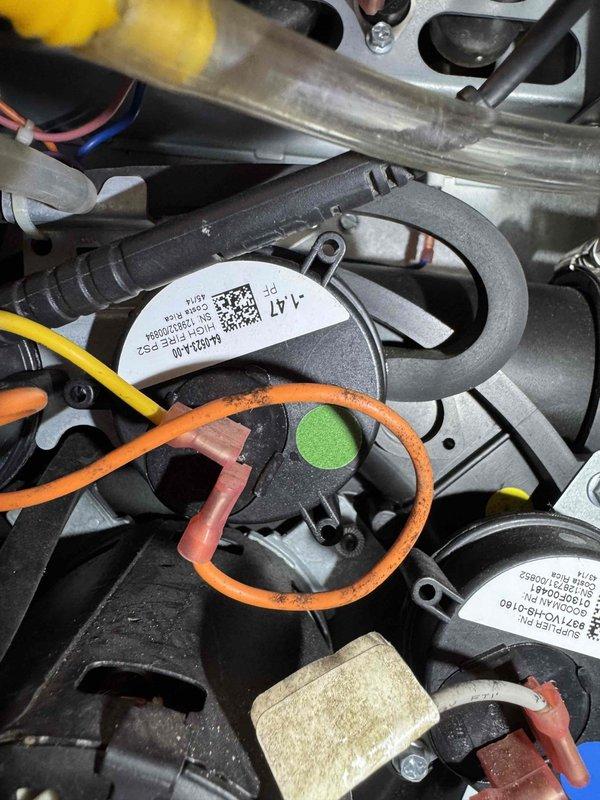 # Service Summary

Responded to no heat call on aging HVAC system. Performed diagnostic testing with multimeter, measuring voltage and capacitance readings to identify system failure. Inspected electrical connections, capacitor assembly, and control wiring throughout the unit. Addressed the heating issue and restored system operation to normal functionality.