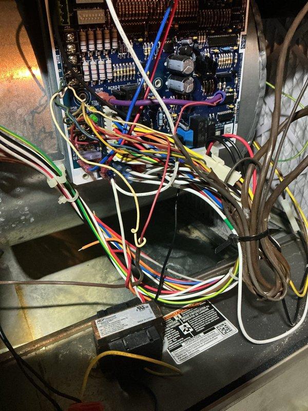 Completed scheduled preventive maintenance on residential gas furnace heating system. Performed comprehensive inspection of all major components including heat exchanger, burner assembly, blower motors, electrical controls, and safety systems. Verified proper operation of circuit board, relays, contactors, and all electrical connections throughout the control panel and air handler unit. Inspected gas line connections, ductwork attachments, and PVC venting for secure installation and proper sealing. Confirmed both blower motors functioning correctly with appropriate wiring connections. All safety devices tested and operating within manufacturer specifications. System running efficiently with no deficiencies noted at time of service.